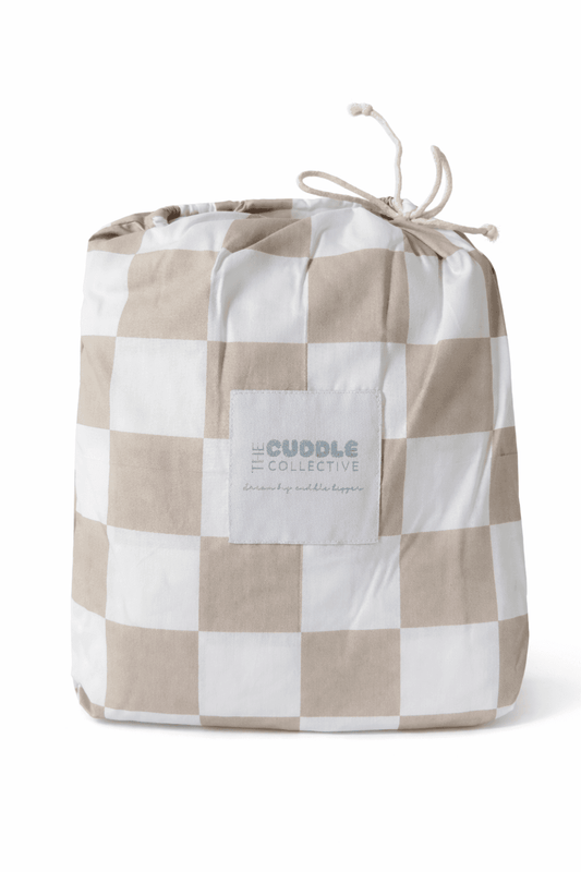Checked Bedding| | Organic Cotton Checker Fitted Sheet | The Cuddle Collective