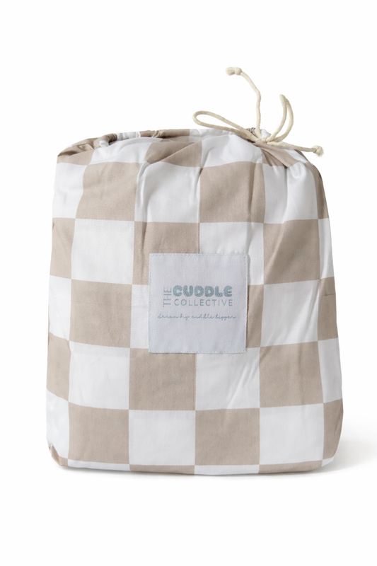 Checked Bedding| | Organic Cotton Checker Fitted Sheet | The Cuddle Collective