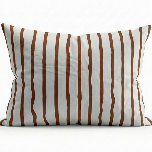 Brown Stripe Pillowcase | Organic Cotton Pillowcase | The Cuddle Collective