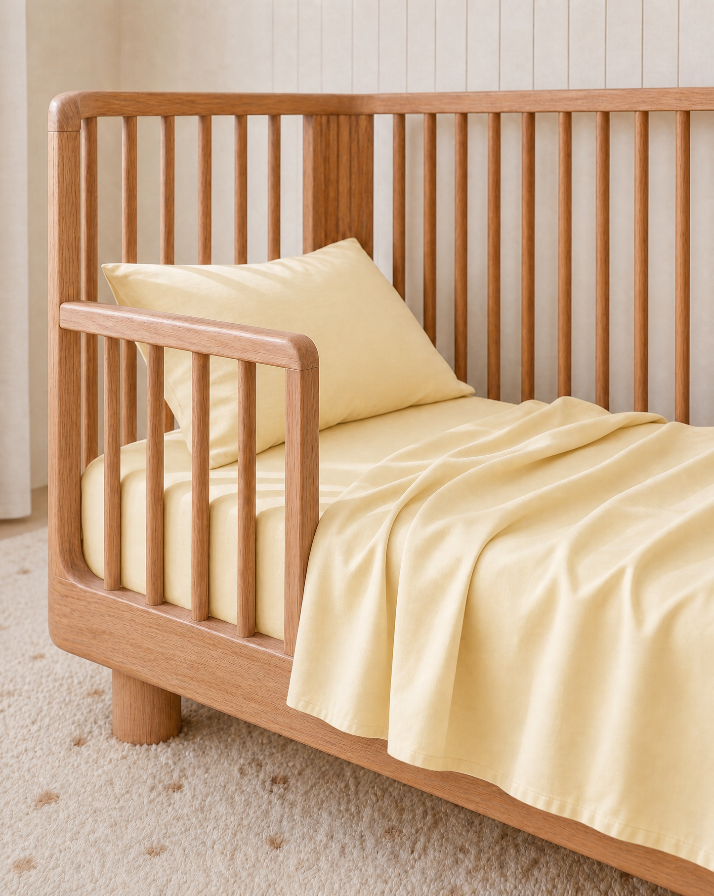 Butter Organic Cotton flat sheet by the cuddle collective