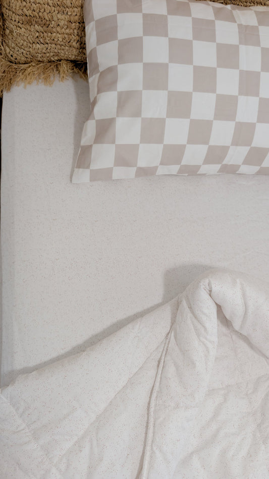 Speckle Sheet Set | | Organic Cotton Fitted Sheet | The Cuddle Collective