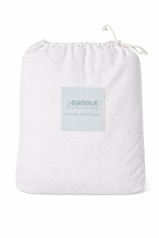 Speckle fitted sheet - for neutral kids bedroom