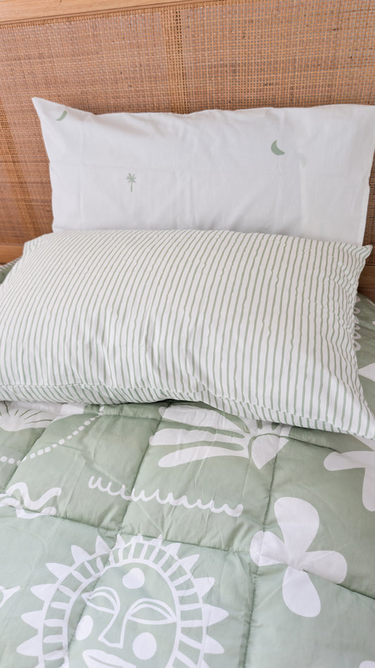 Organic cotton sage kids bedding