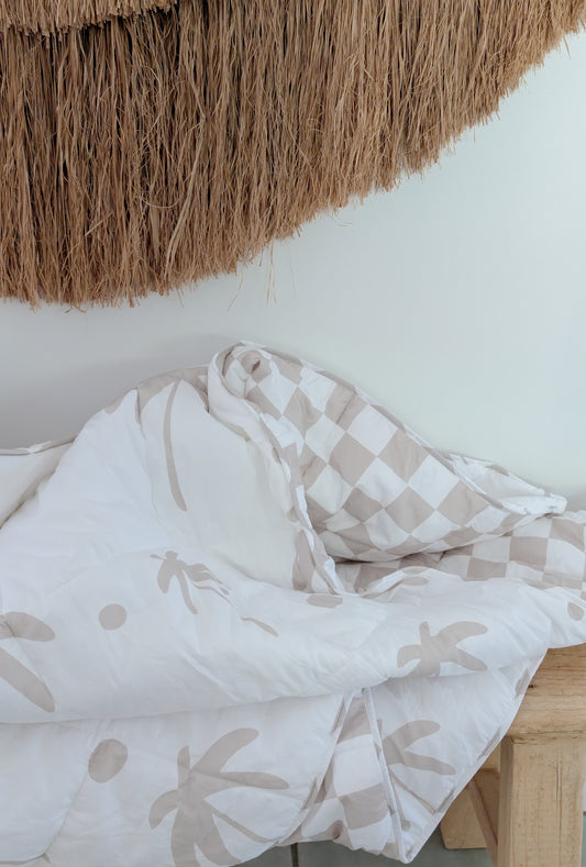 coastal kids reversible organic cotton quilt