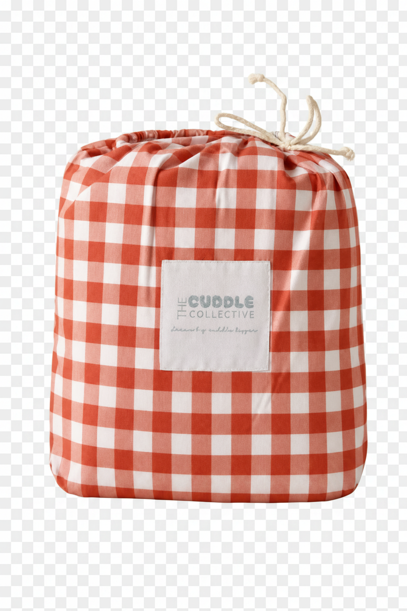 Organic cotton red gingham fitted sheet oeko tex certified sheets