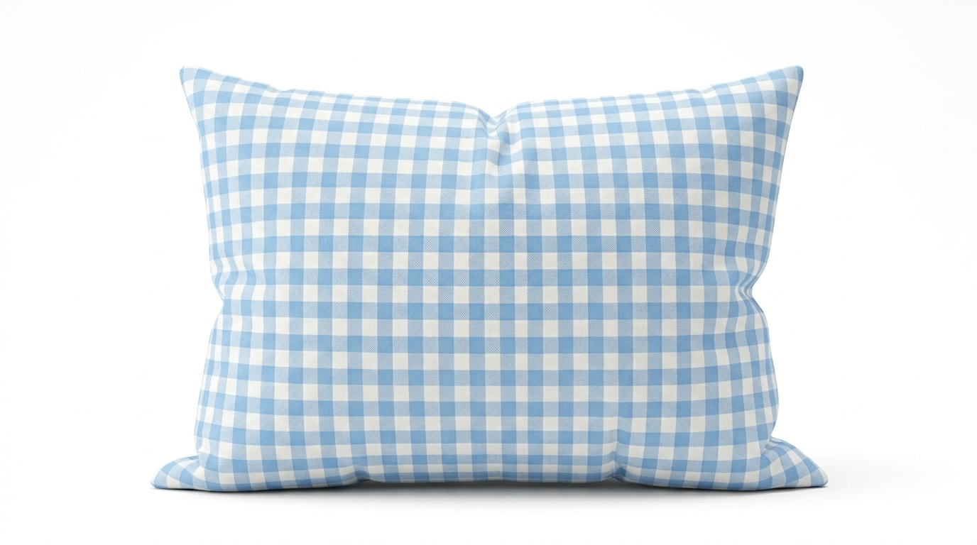 Organic Cotton Pillowcase - Bluebird Gingham