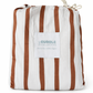 Brown Stripe Bedding| | Organic Cotton Stripe  Fitted Sheet | The Cuddle Collective