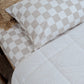 Natural Checker Pillowcase - Natural | Organic Cotton Pillowcase | The Cuddle Collective