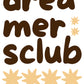 Fabric Wall Decal and fabric wall sticker that says dreamers club with stars. It is a high quality fabric wall sticker that won't damage walls.