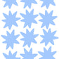 Fabric Wall Decal and fabric wall sticker in the shape of a blue star. It is a high quality fabric wall sticker that won't damage walls.