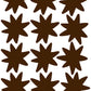Fabric Wall Decal and fabric wall sticker in the shape of a brown star. It is a high quality fabric wall sticker that won't damage walls.