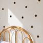 Fabric Wall Decal and fabric wall sticker in the shape of a brown star. It is a high quality fabric wall sticker that won't damage walls.