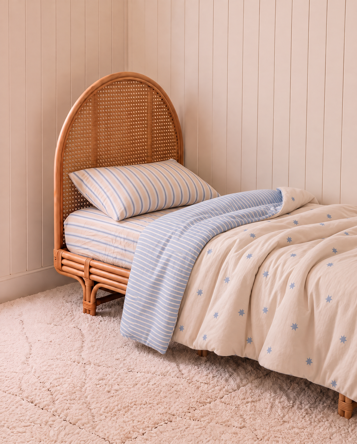 Stardust Bedding Bundle | Reversible Quilt + Sheet + Pillowcase Bundle | Organic Cotton