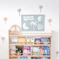 Fun kids wall banner featuring beachy, coastal fun words. Canvas banners feature matching interior design organic cotton sheets and kids bedding | The Cuddle Collective