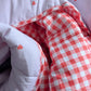 Red gingham and hearts Oeko-Tex certified organic cotton kids Bedding 