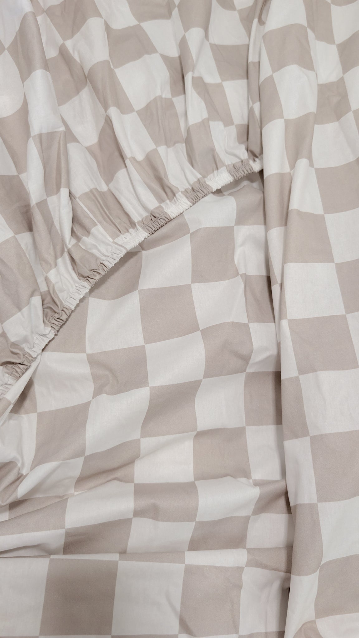 Checked Bedding| | Organic Cotton Checker  Fitted Sheet | The Cuddle Collective