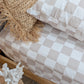 Natural Checker Pillowcase - Natural | Organic Cotton Pillowcase | The Cuddle Collective