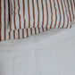 Brown Stripe Bedding| | Organic Cotton Stripe  Fitted Sheet | The Cuddle Collective