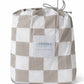 Natural Checker Kids Fitted Sheet - Natural | Organic Cotton Pillowcase | The Cuddle Collective
