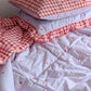 OEKO tex certified organic cotton reversible quilt and pillowcases