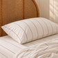 organic cotton stripe pillowcase and bedding set
