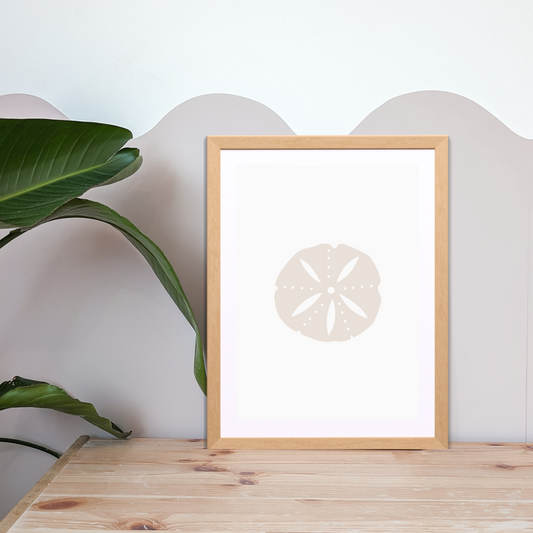 Sand Dollar Wall Print | Sand | Kids Wall Art | Neutral Kids Room