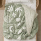 Sage single sheet set and reversible quilt 