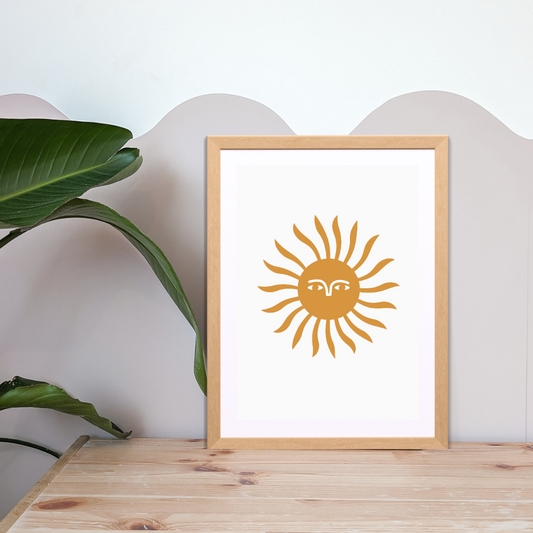 Sol Kids Wall Print | Honey | Kids Wall Art | Neutral Kids Room