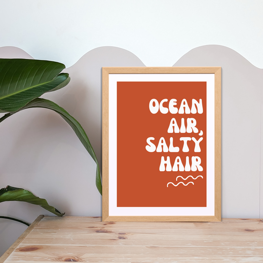 Ocean Air Kids Wall Print | Toffee | Kids Wall Art | Neutral Kids Room