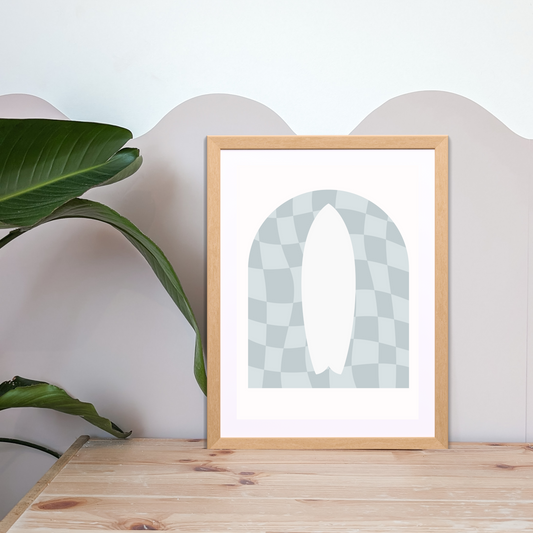 Surf Wall Print | Ocean | Kids Wall Art | Neutral Kids Room