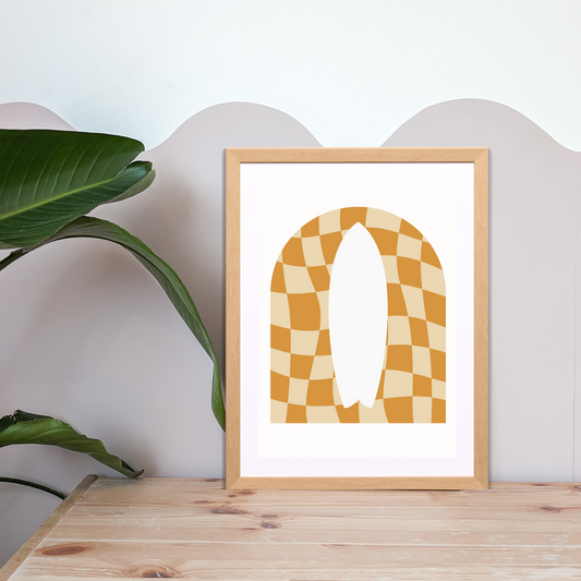 Surf Wall Print | Honey | Kids Wall Art | Neutral Kids Room