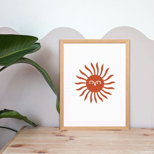 Sol Kids Wall Print | Toffee | Kids Wall Art | Neutral Kids Room