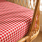 Strawberry Gingham Organic Cotton Sheet for single beds