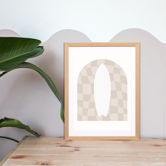 Surf Wall Print | Sand | Kids Wall Art | Neutral Kids Room