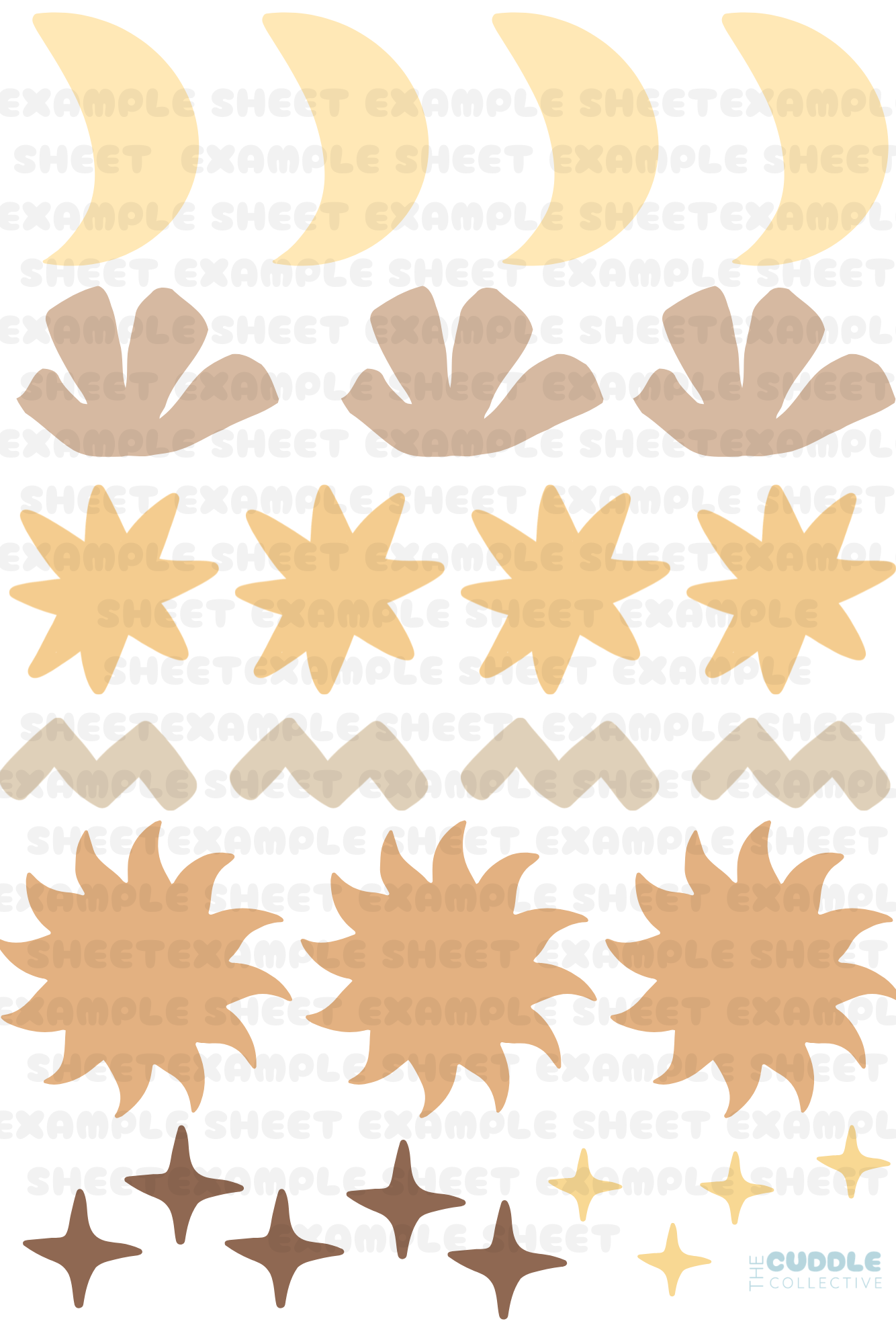 Wall decals, star wall decals, sun wall decals, boho wall decals, wall stickers Kmart 