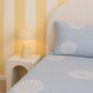 baby blue shell kids organic cotton sheet set