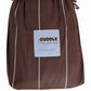 brown and white stripe organic cotton fitted sheet 