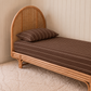 chocolate stripe organic cotton fitted sheet