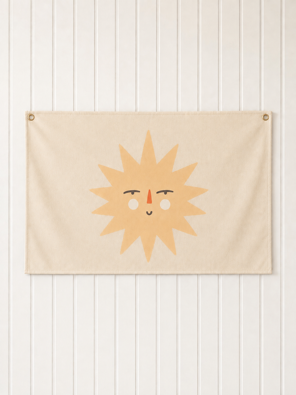 a cotton canvas wall banner for kids bedrooms as kids decor by the cuddle collective