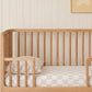natural checker cot sheet on a cot