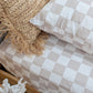 organic cotton sheet set checker