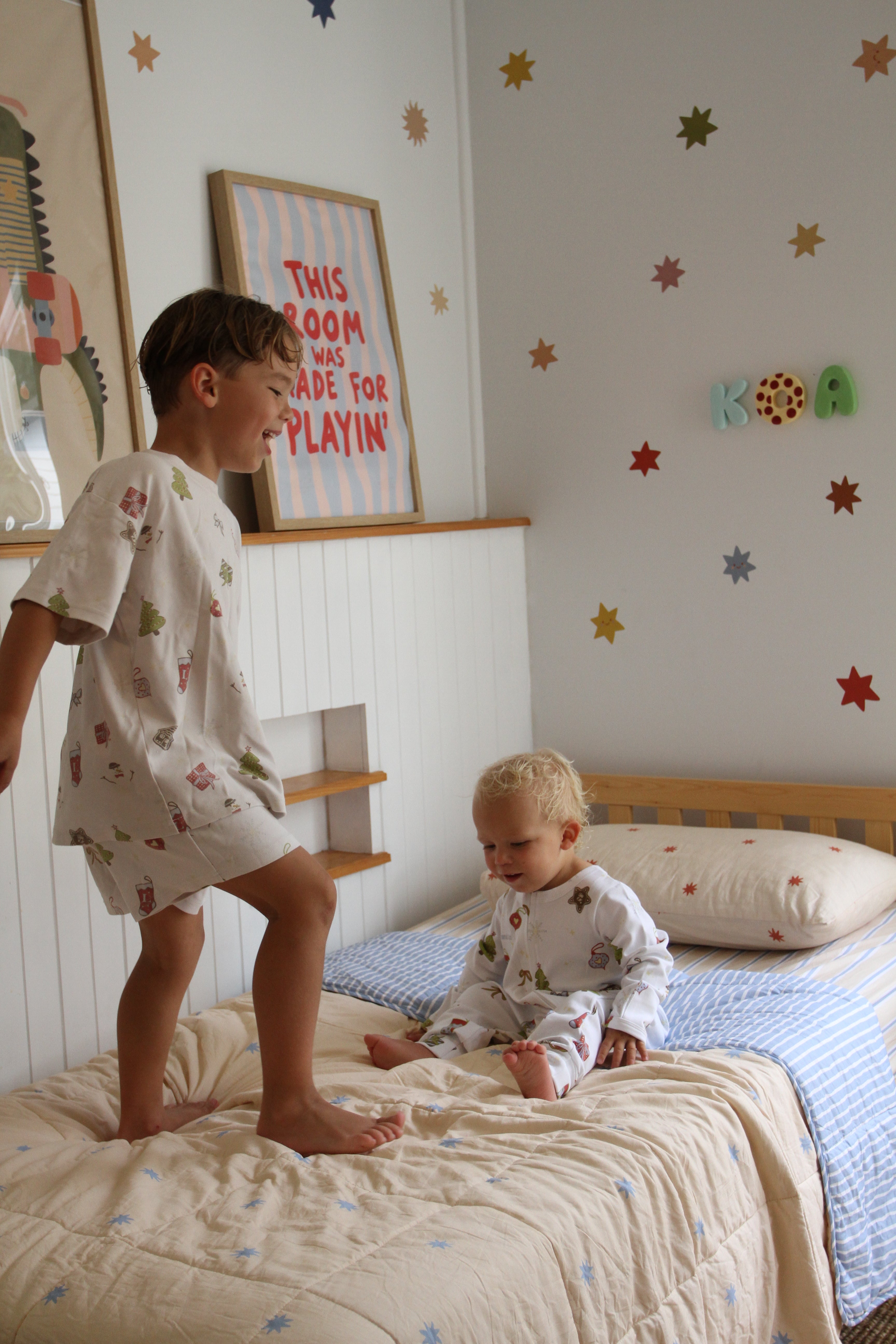 Organic Cotton Reversible Quilt - Stardust
