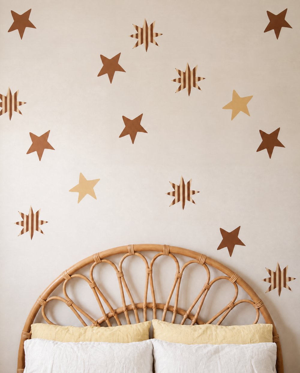 Fabric Wall Decals | Star Mix - Biscotti