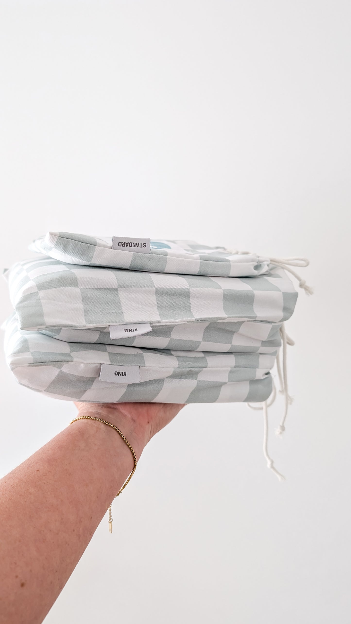 Ocean Checker - FITTED SHEET | Organic Cotton