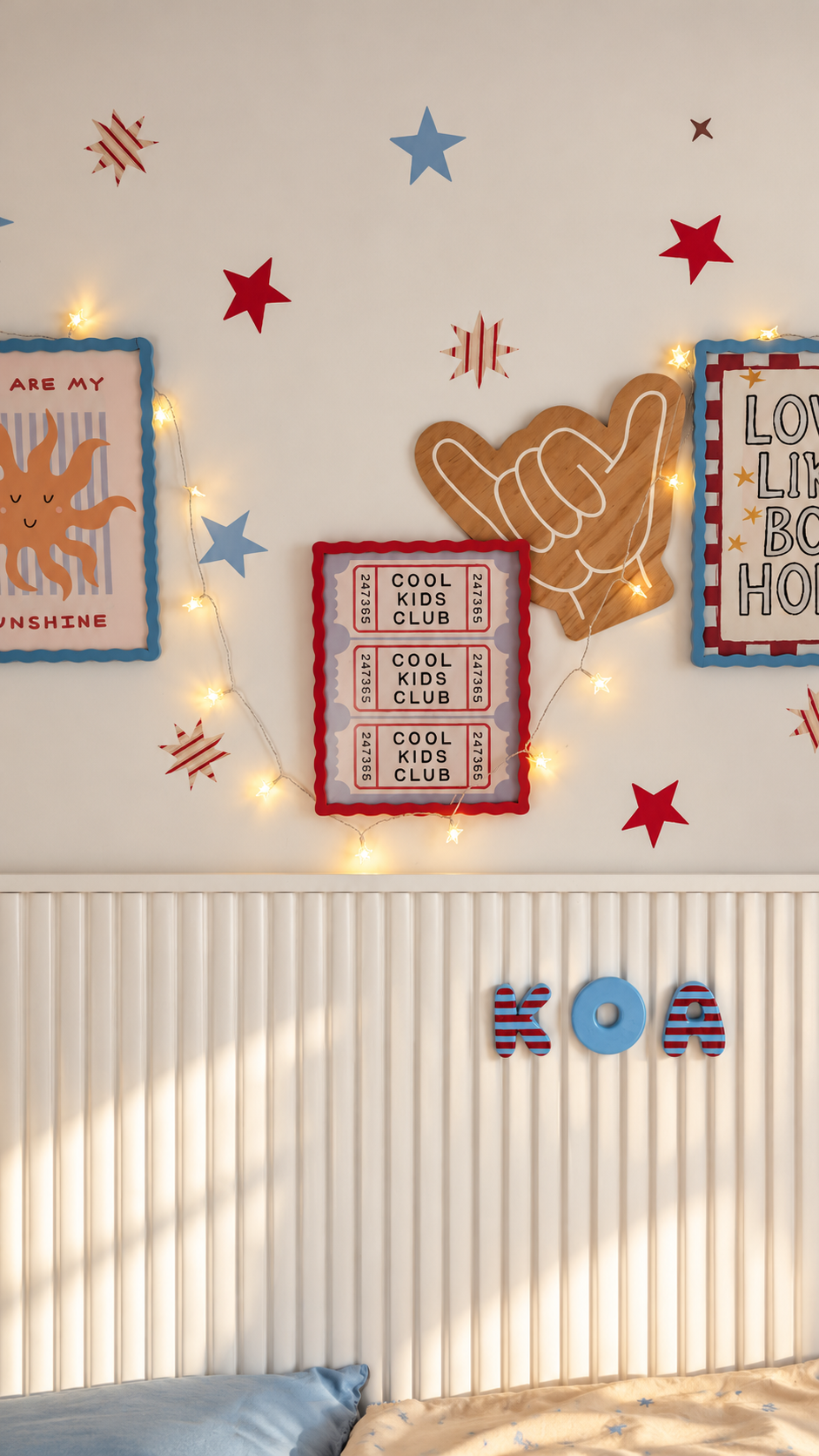 Fabric Wall Decals | Star Mix - Blue Raspberry