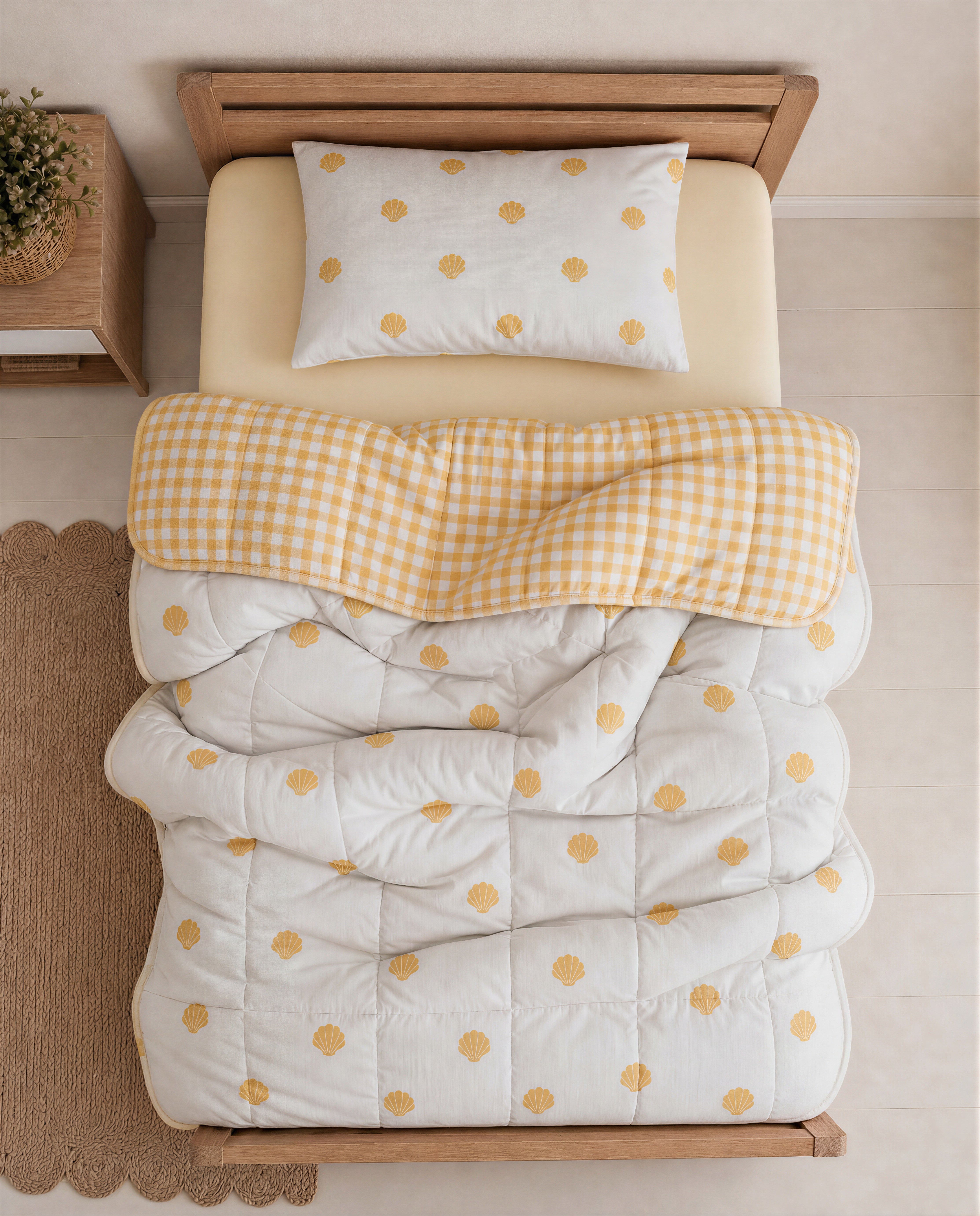 Sunnyside Bedding Bundle | Reversible Quilt + Sheet + Pillowcase Bundle | Organic Cotton