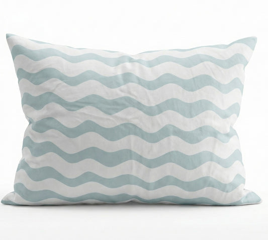 Organic Cotton Pillowcase - Ocean Wave | The Cuddle Collective Bedding