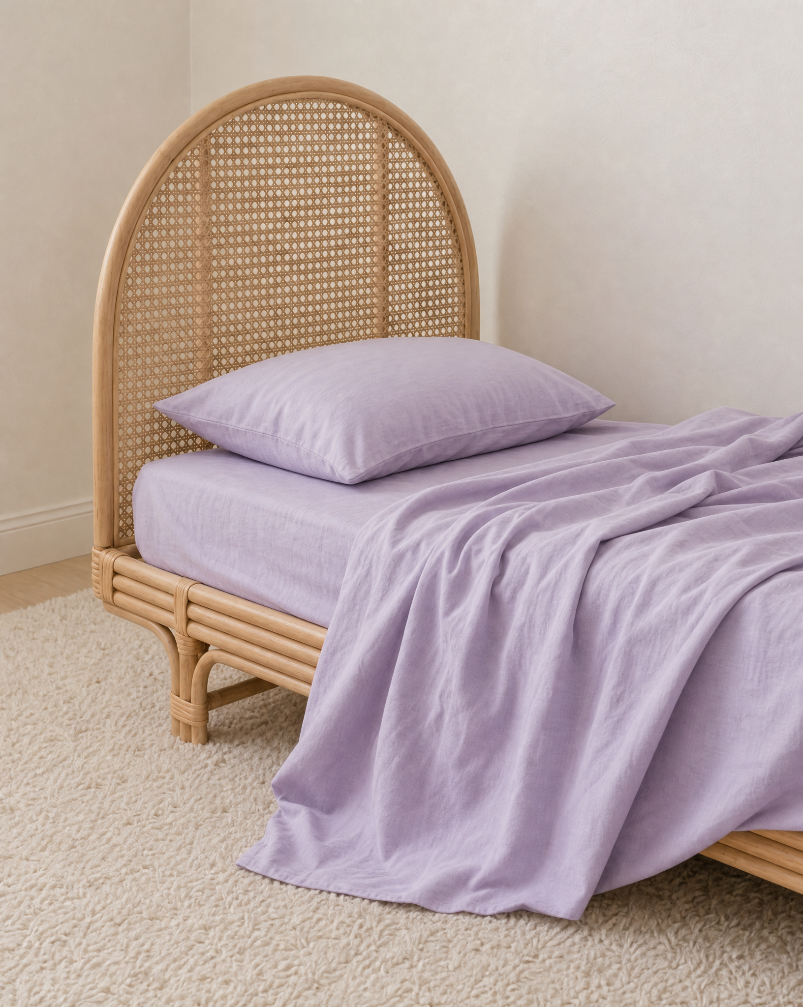 Organic Cotton Flat Sheet - Lavender