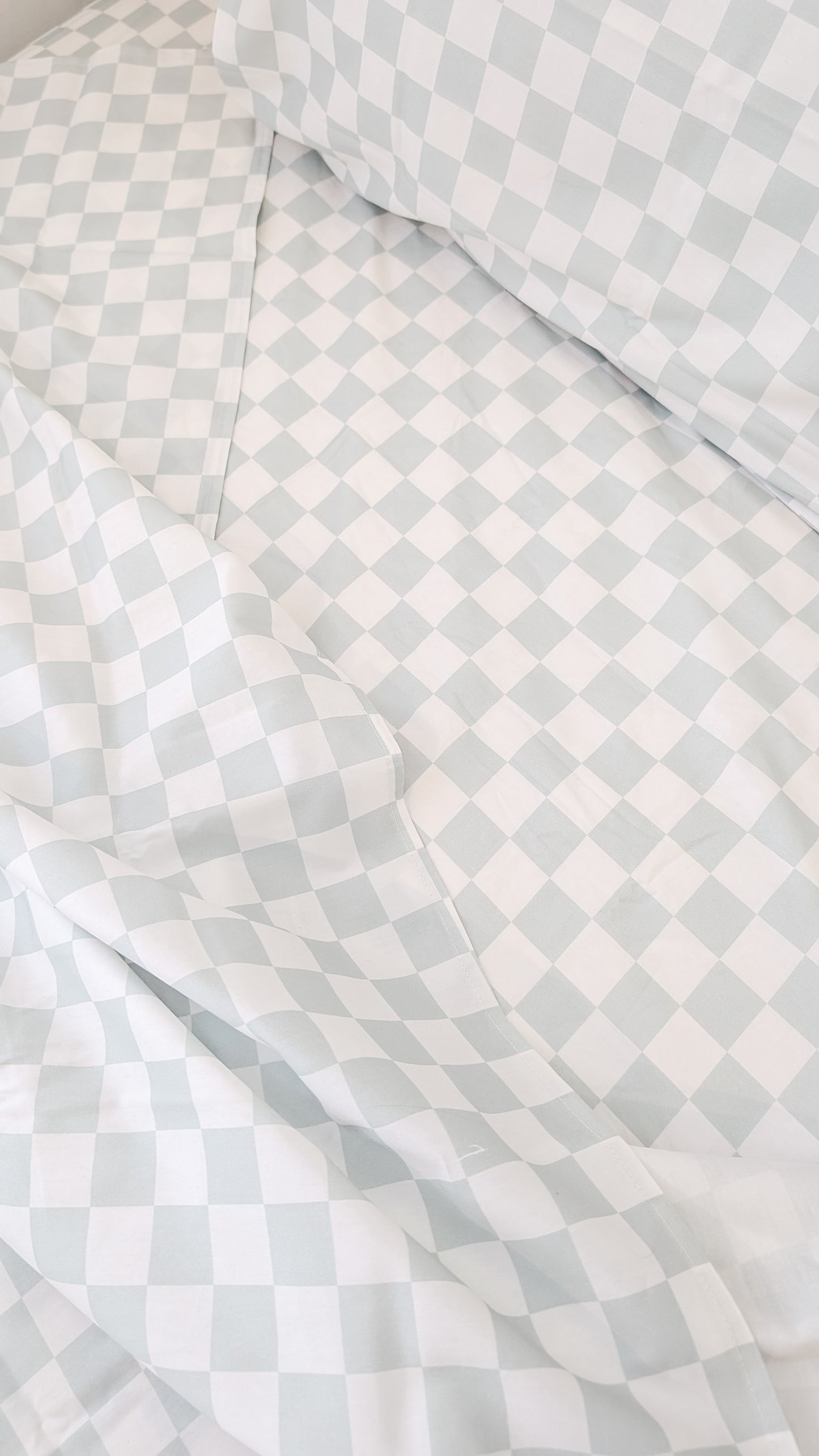 Ocean Checker - FLAT SHEET | Organic Cotton