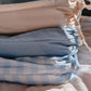 Organic Cotton Flat Sheet - Bluebird Gingham